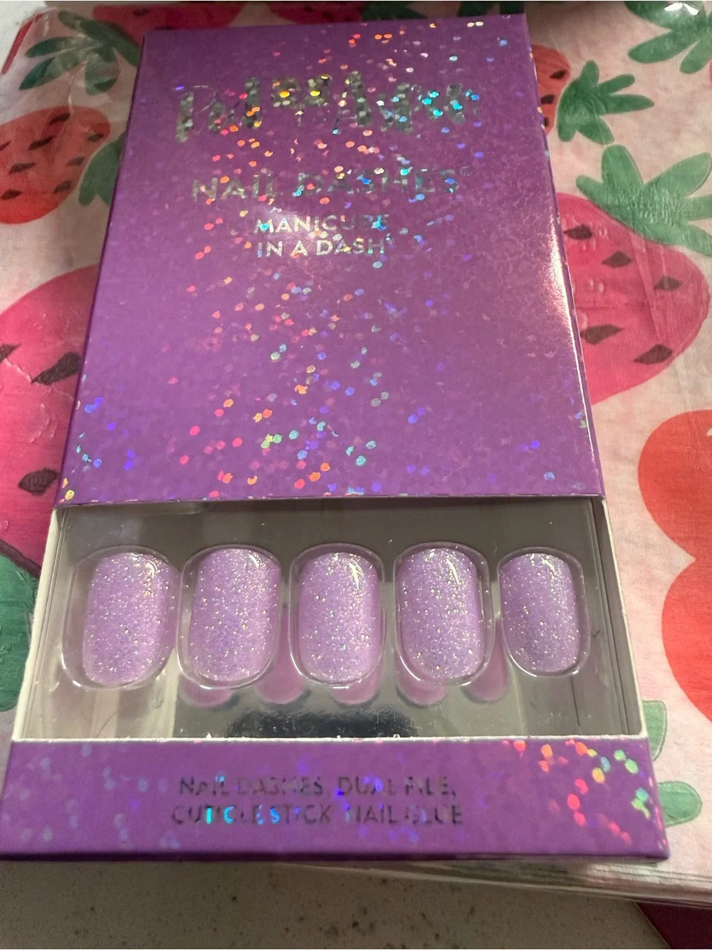 🌸RED ASPEN Purple Glitter Press-On Nails – Manicure In A Dash